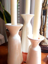 Candlestick set White/Terracotta