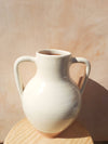 White and terracotta vase