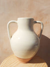 White and terracotta vase