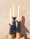 Candlestick Set Blue/Terracotta