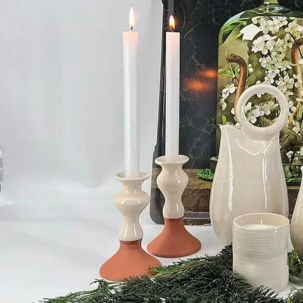 Traditional Candle Holder White