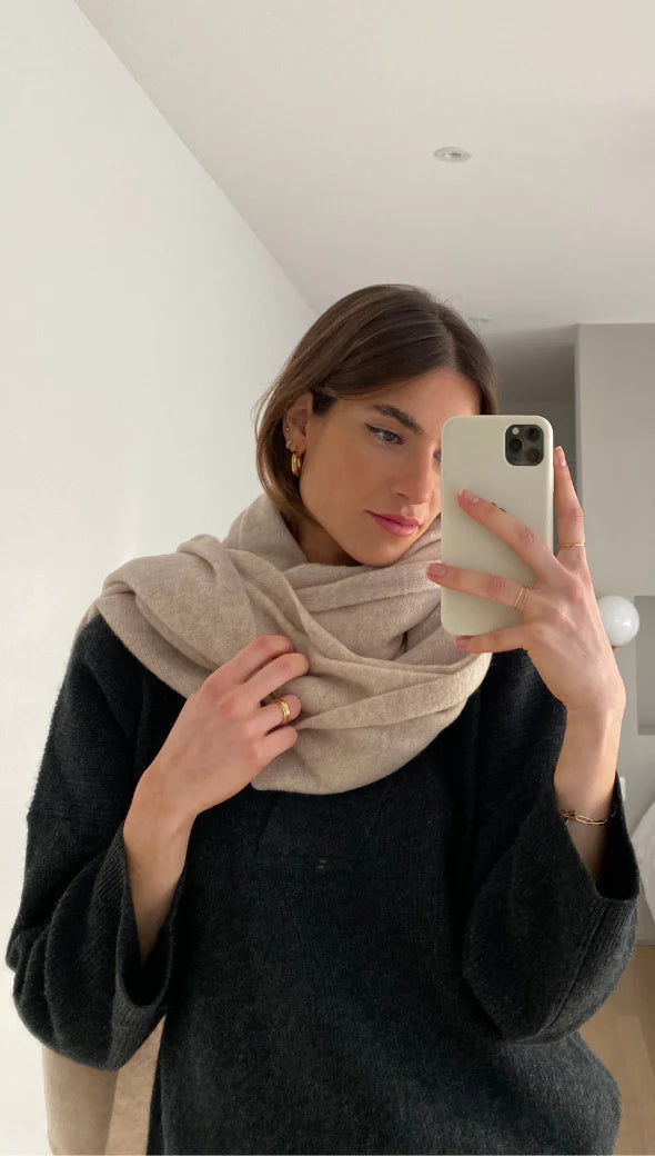 Oatmeal cashmere scarf new arrivals