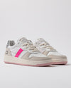 D.A.T.E. Sneakers Court Shiny White Fuchsia