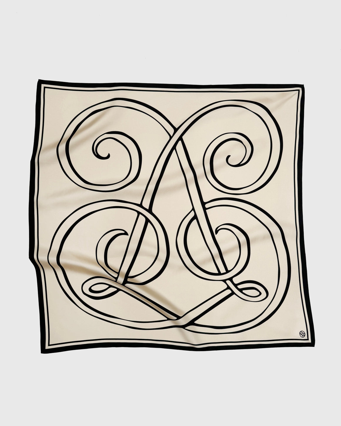 Lescarf Monogram Sand Silk Scarf 80CM