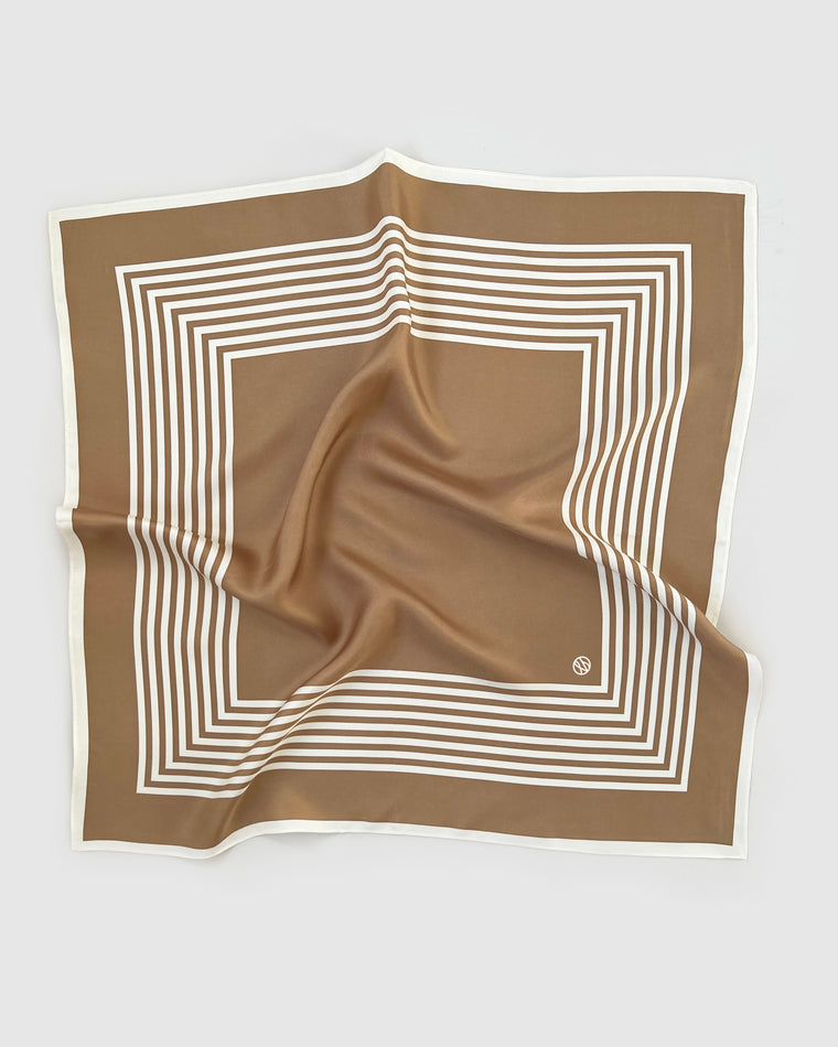 Lescarf Cappuccino Silk Scarf 65CM