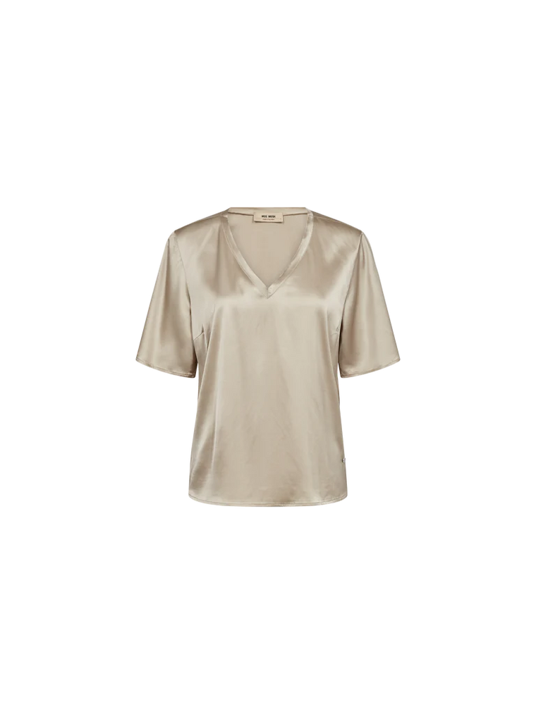 Mos Mosh Evie V-Neck Satin Blouse