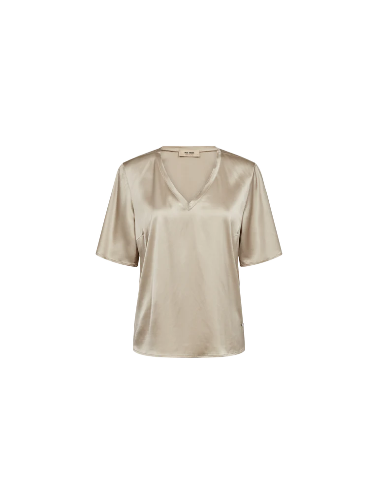 Mos Mosh Evie V-Neck Satin Blouse