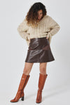 Artlove faux Leather Jupe Skirt