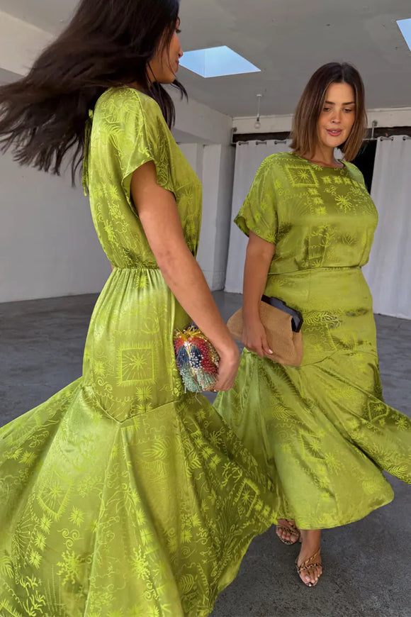 Never Fully Dressed Lime Safari Erin Dress