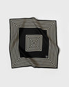 Lescarf Striped Black Silk Scarf 50CM