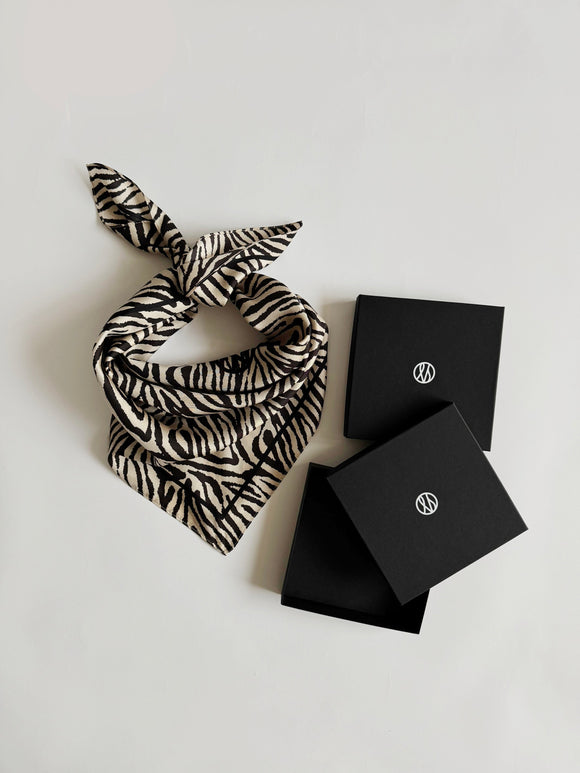 Lescarf cotton zebra scarf